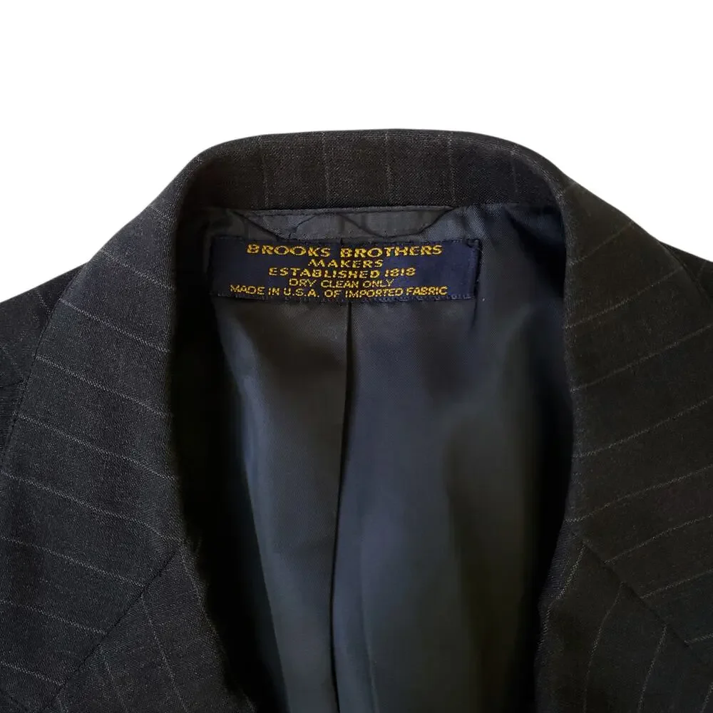 Vintage Brooks Brothers Wool Jacket Blazer Sport Coat Wool Stripe Gentleman 41R